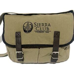 Sierra Club Feather Lightweight Tote Bag Army Green 15" With Shoulder Strap